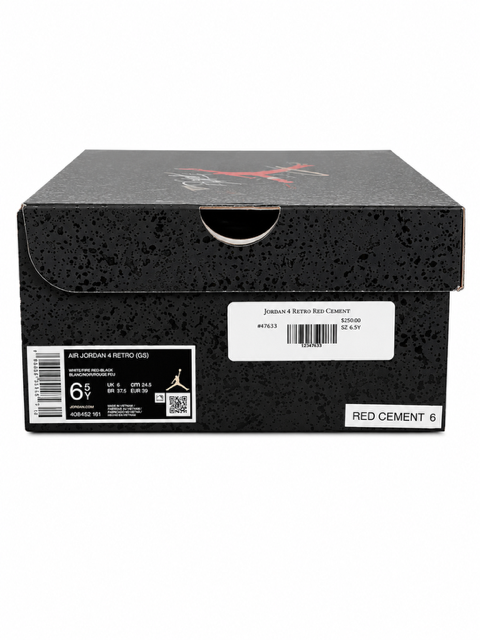 6.5Y/ Jordan 4 Red Cement
