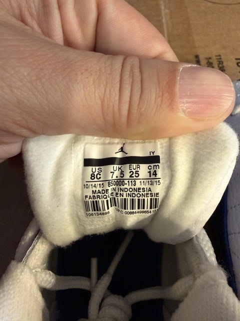 8C/ Jordan 12 Retro French Blue (TD)