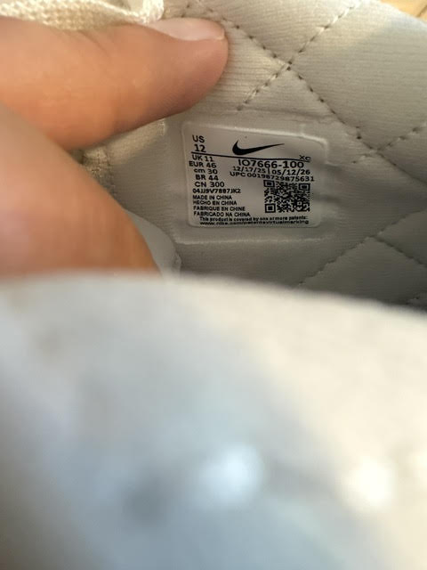 12M/ Nike Ja 3 White Label