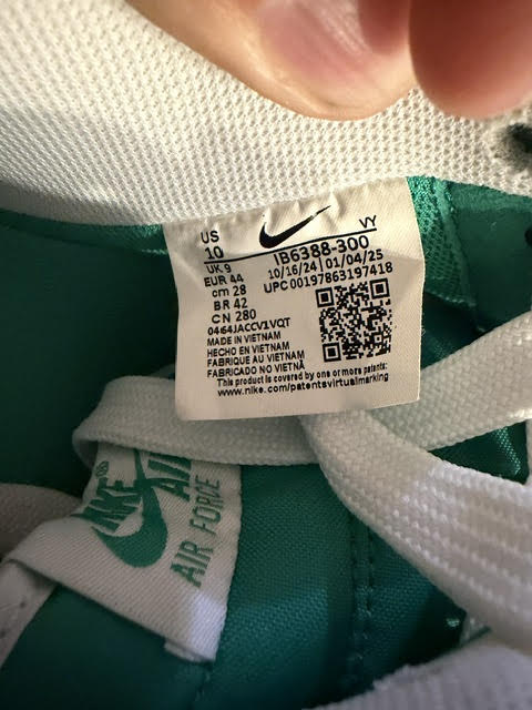 10M/ Nike Air Force 1 Low '07 SK8 Stadium Green