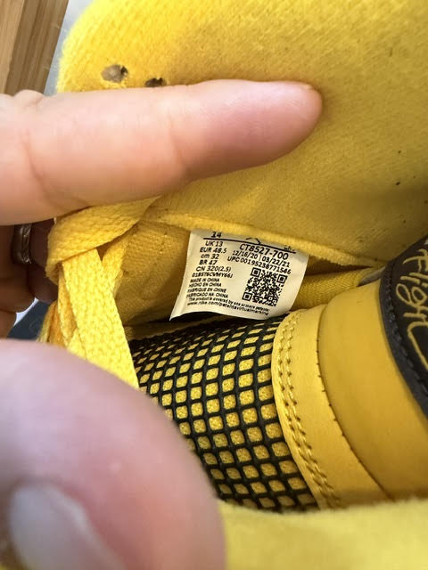 14M/ Jordan 4 Retro Lightning